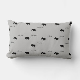 Coussin Rectangle Motif de silhouette rhino