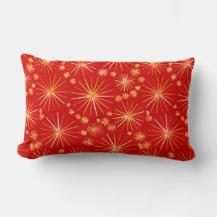 Coussin Rectangle Motif de Spoutnik de la moitié du siècle,