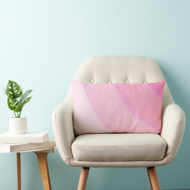 Coussin Rectangle Motif de swirl Pastel Ombre rose (Chaise)