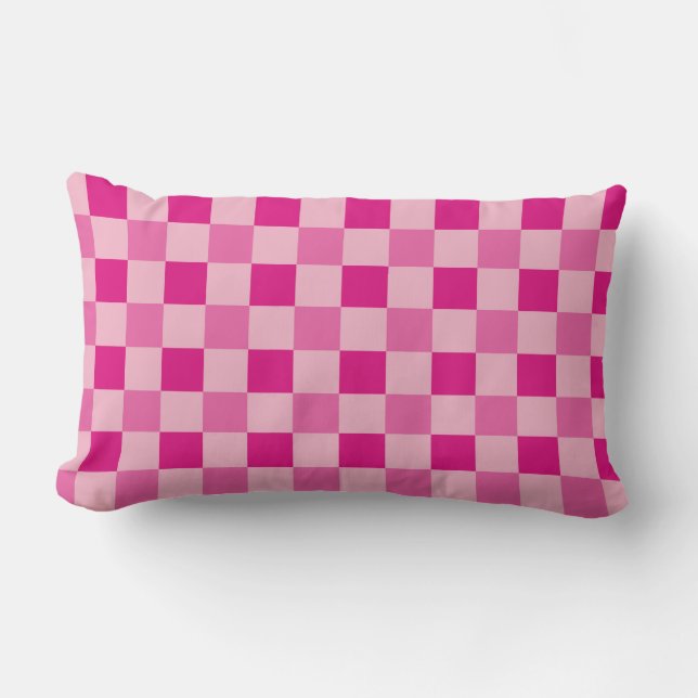 Coussin Rectangle Motif de tableau de bord rose chaud (Recto)
