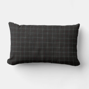 Coussin Rectangle Motif de tarte noir et gris