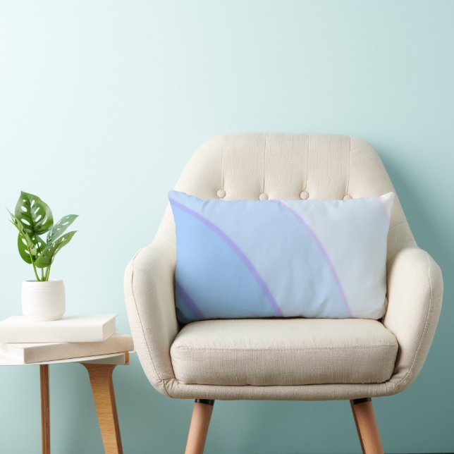 Coussin Rectangle Motif de wirl Pastel Ombre Bleu (Chaise)