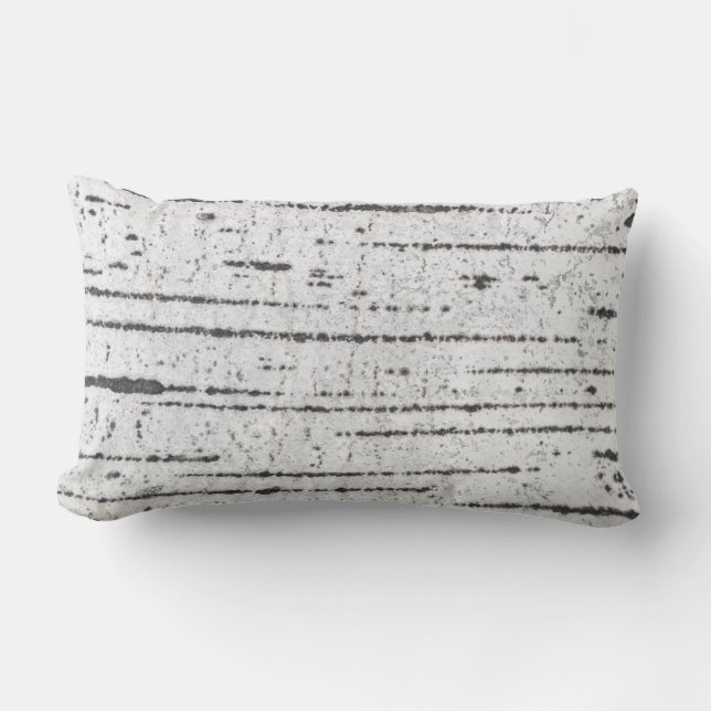 Coussin Rectangle Motif d'écorce de bouleau (Recto)