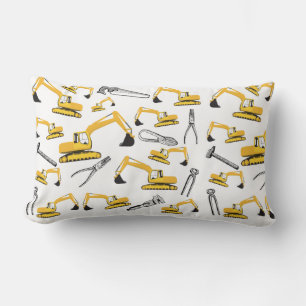 Coussin Rectangle Motif des camions et des outils de construction de