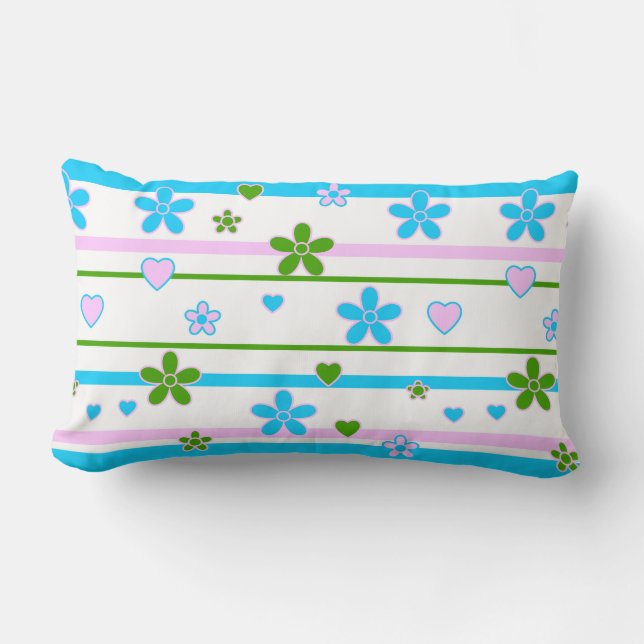 Coussin Rectangle Motif des fleurs de printemps (Recto)