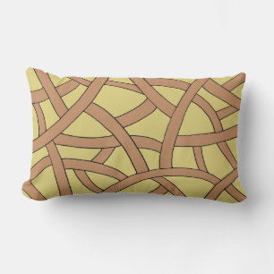 Coussin Rectangle Motif d'Imaginaire Brown et vert