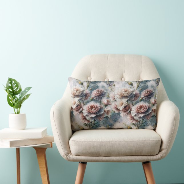Coussin Rectangle motif d'oeillets Abstraits 2 (Chaise)