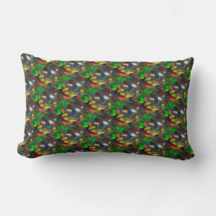 Coussin Rectangle Motif d'opale noire moderne