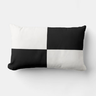 Coussin Rectangle Motif du tableau de contrôle noir et blanc