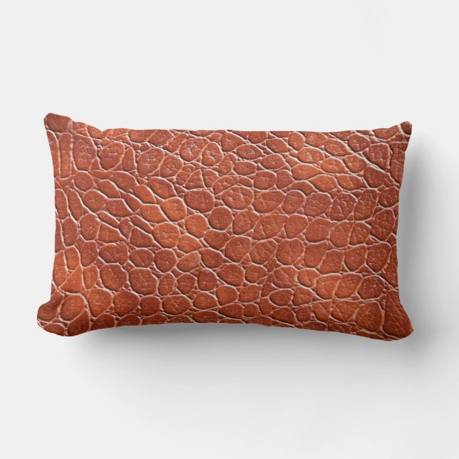 Coussin Rectangle Motif en cuir (Recto)