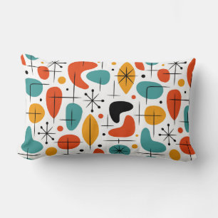 Coussin Rectangle Motif en étoile éclatée de style Mid Century Moder