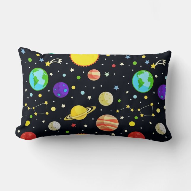 Coussin Rectangle Motif Espace Amusant (Recto)
