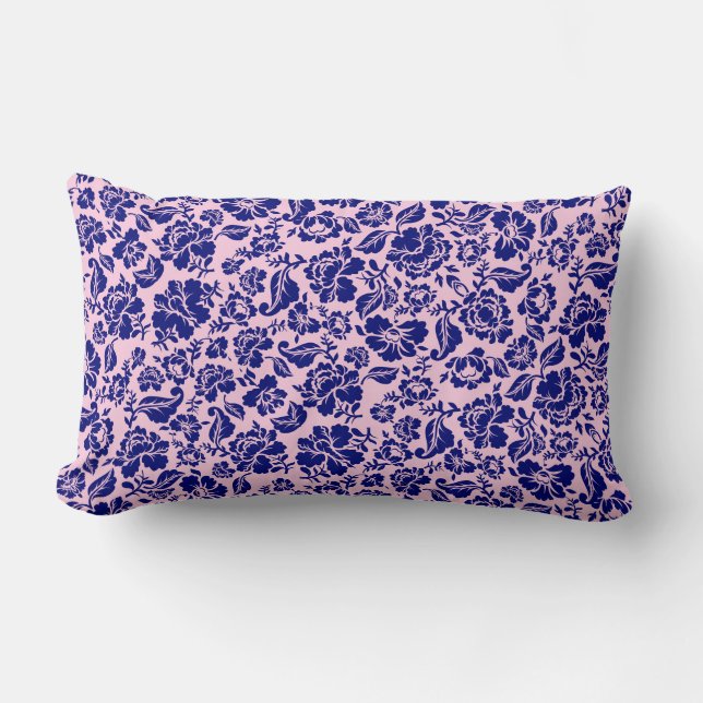 Coussin Rectangle motif feuille.13.bw Lpink BG (Recto)