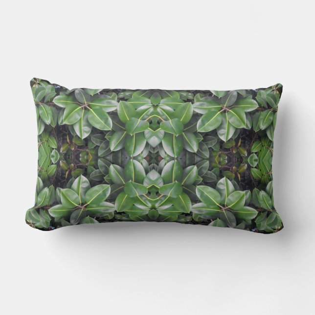Coussin Rectangle Motif feuille de caoutchouc (Recto)