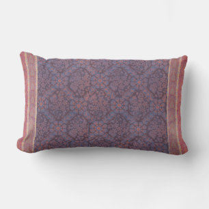 Coussin Rectangle Motif Fleurs Violettes