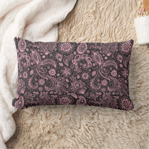 Coussin Rectangle Motif floral à motifs cachemire de style boho en b