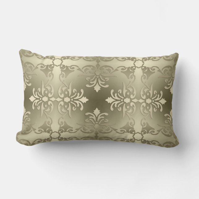Coussin Rectangle Motif floral de style victorien rétro (Recto)