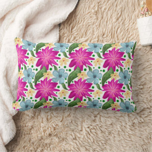 Coussin Rectangle Motif floral sans couture   Répétition de fleurs à