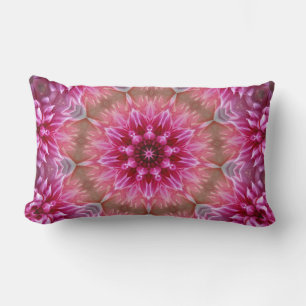 Coussin Rectangle Motif géométrique à fleurs rose Mandala-67545