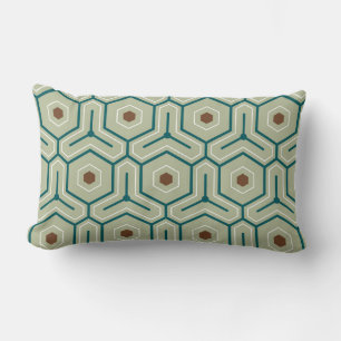Coussin Rectangle Motif géométrique à hexagones entrelacés