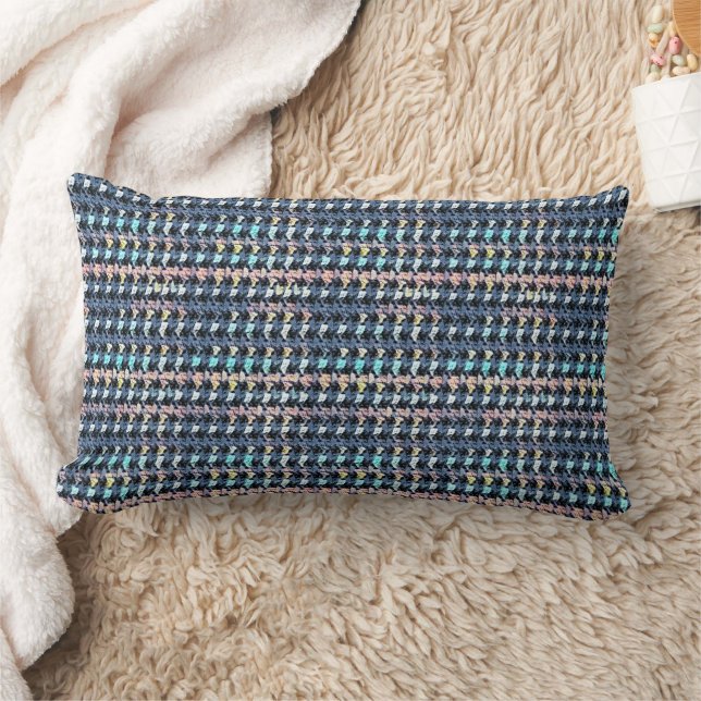 Coussin Rectangle Motif géométrique à rayures texturées abstraites   (Couverture)