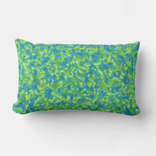 Coussin Rectangle Motif géométrique abstrait bleu vert