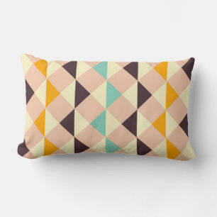 Coussin Rectangle Motif géométrique chevauchant des losanges et un t