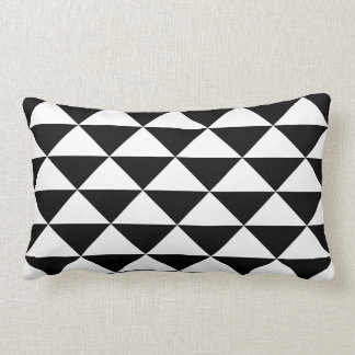 Coussin Rectangle Motif géométrique noir et blanc personnalisable