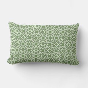 Coussin Rectangle Motif géométrique sans couture vert sauge blanc