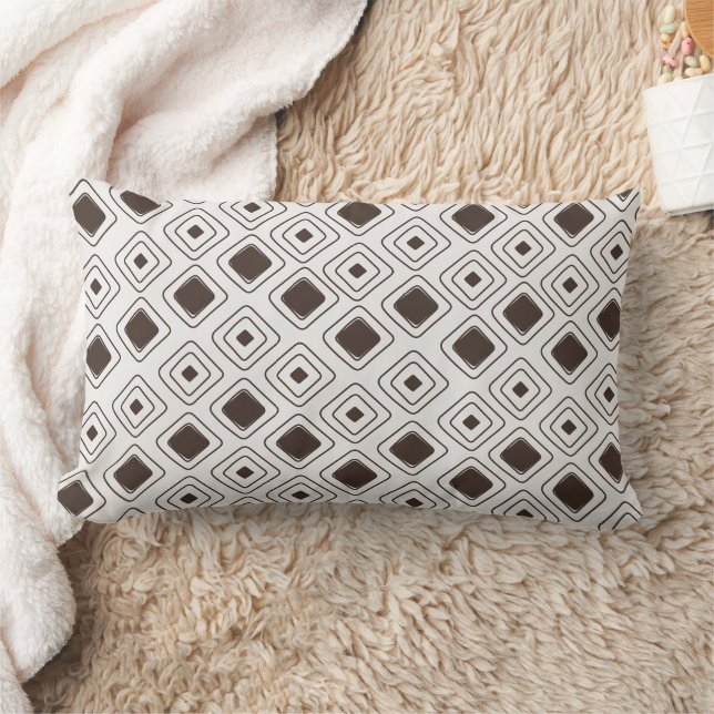 Coussin Rectangle Motif géométrique tribal aztèque bohème doux (Couverture)