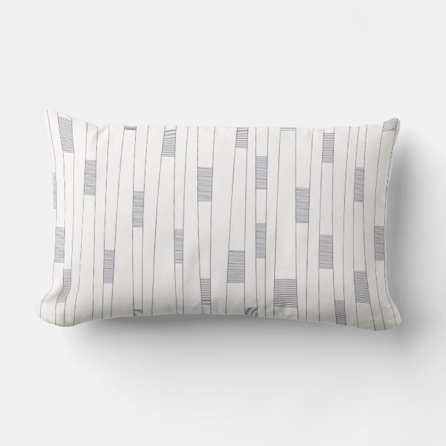 Coussin Rectangle Motif graphique linéaire simple, minimal et modern (Recto)