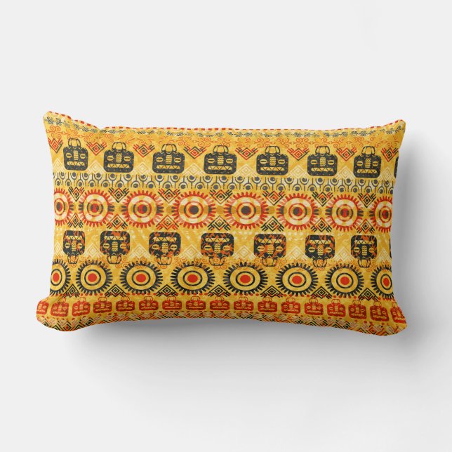 Coussin Rectangle Motif homogène tribal (Recto)