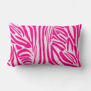 Coussin Rectangle Motif imprimé zèbre rose
