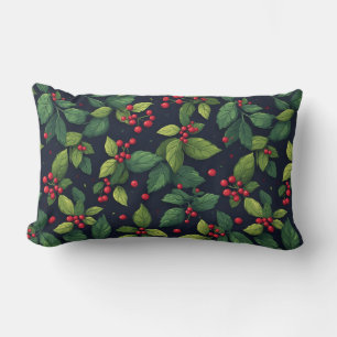 Coussin Rectangle Motif inspiré de la nature avec des feuilles verte