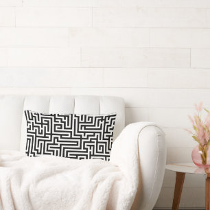 Coussin Rectangle Motif Labyrinthe