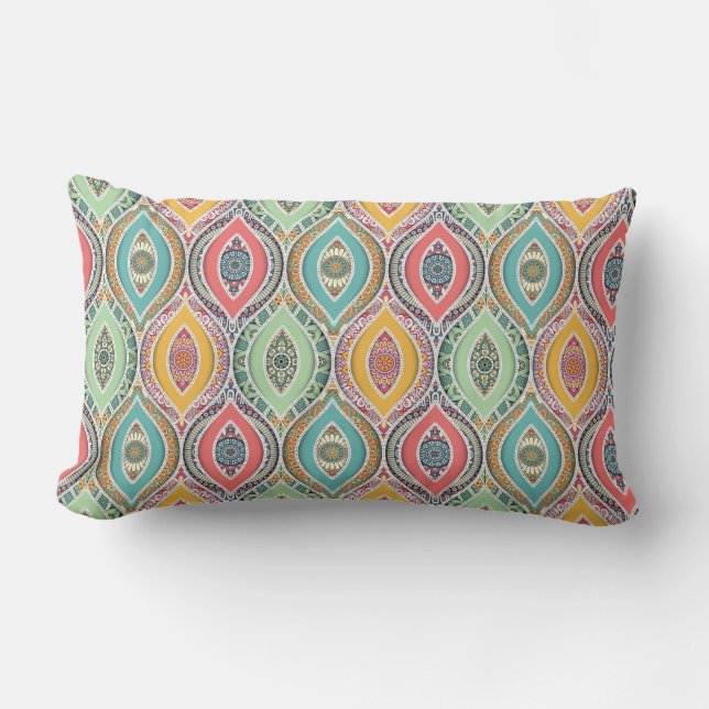Coussin Rectangle Motif Mandala (Recto)
