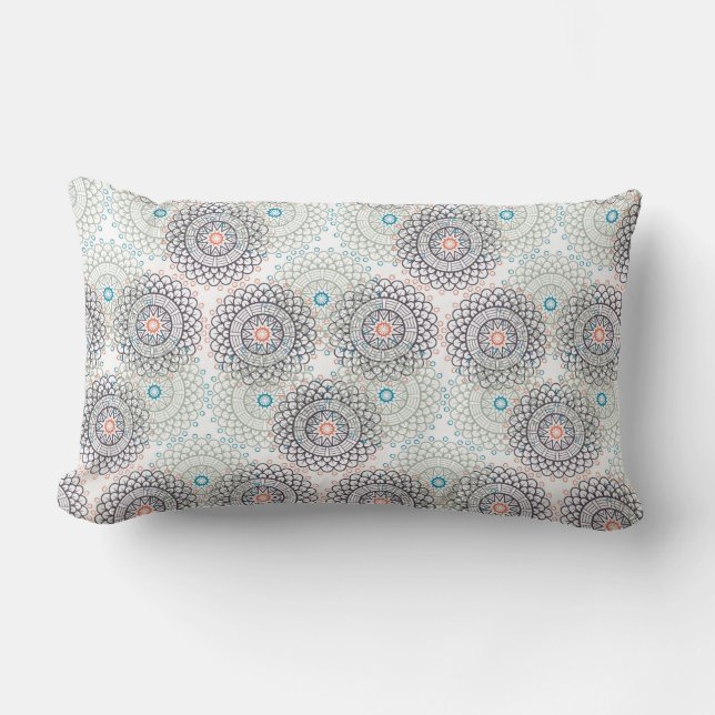 Coussin Rectangle Motif Mandala (Recto)