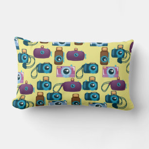 Coussin Rectangle Motif mignon d'appareils photo