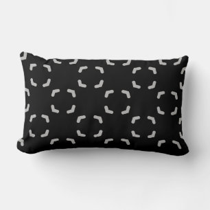 Coussin Rectangle Motif noir et argent