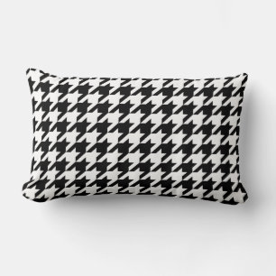 Coussin Rectangle Motif noir et blanc Houndstooth