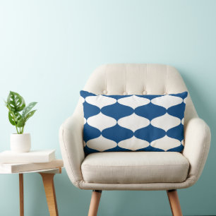 Coussin Rectangle Motif Ogee Interlocké Moderne du Milieu du Siècle