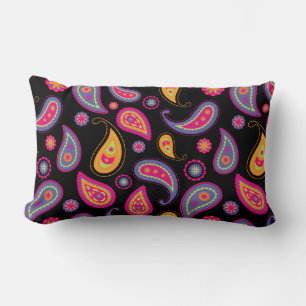 Coussin Rectangle Motif Paisley sans couture coloré