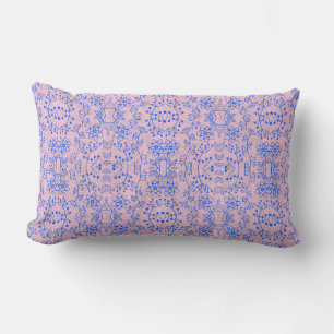 Coussin Rectangle motif plante A08.b boho. rose BG