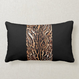 Coussin Rectangle Motif Poster de animal exotique avec noir