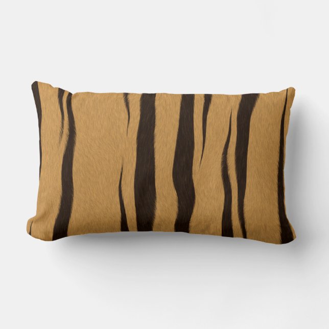 Coussin Rectangle Motif rayures de tigre. (Recto)