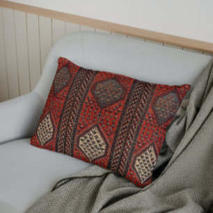 Coussin Rectangle Motif rouge oriental