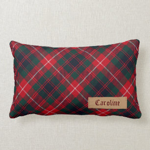 Coussin Rectangle Motif royal de Stewart de tartan rouge classique