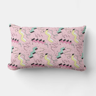 Coussin Rectangle Motif sans couture dans un style rétro abstrait et