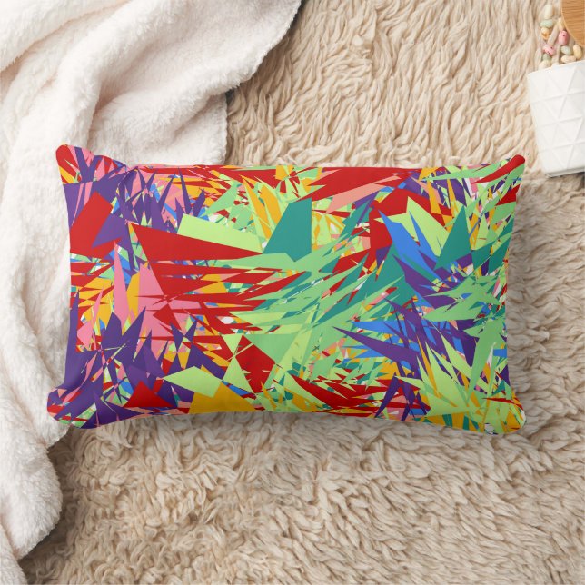 Coussin Rectangle Motif sans couture de chaos géométrique abstrait c (Couverture)
