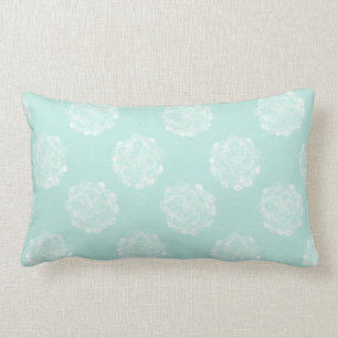 Coussin Rectangle Motif succulent en pastel du bonheur   de plante